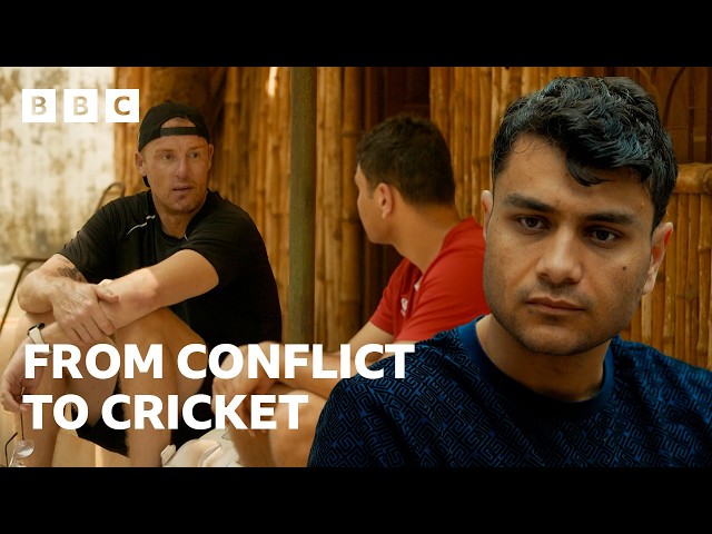 ⁣Adnan shares his asylum story with Freddie Flintoff in India - BBC