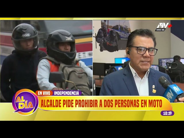 ⁣Alcalde de Independencia pide prohibir a dos personas en moto ante ola de insegurida