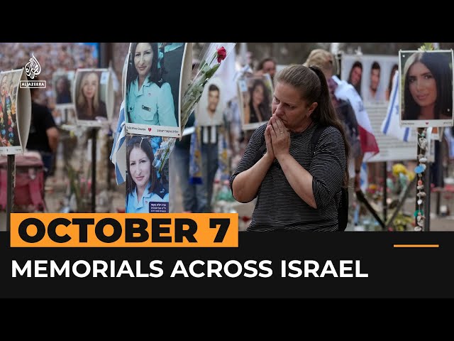 ⁣Memorials, protests across Israel one year after October 7 attack | Al Jazeera Newsfeed