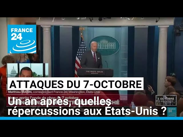 ⁣Attaques du 7-Octobre : un an après, quelles répercussions aux États-Unis ? • FRANCE 24