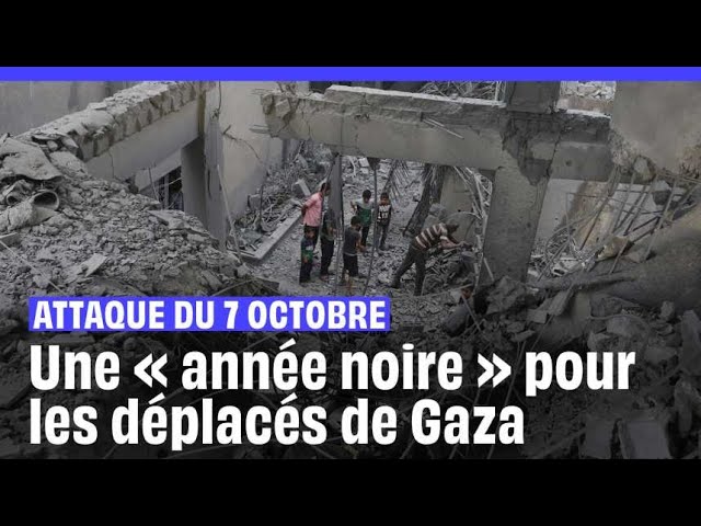 ⁣Attaque du 7 octobre : Un an après, une « année noire » pour les déplacés palestiniens de Gaza