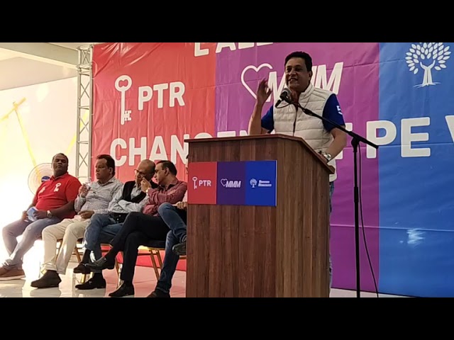 ⁣Triolet : discours de Ramgoolam lors d'une réunion de mobilisation de l'Alliance du Change