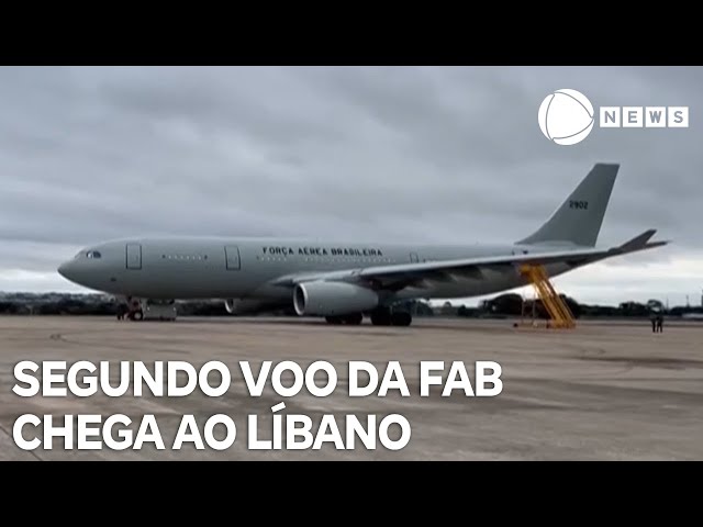 ⁣Segundo voo da FAB chega ao Líbano com doação de insumos