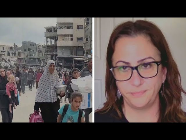 ⁣Canadian woman describes the horrors her family deals with in Gaza