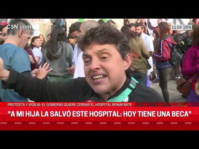 ⁣CONFLICTO en el HTAL. BONAPARTE: "A MI HIJA le SALVÓ este HOSPITAL, HOY tiene una BECA"