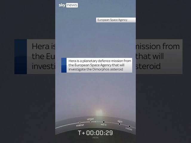 ⁣Rocket launches towards asteroid crash site