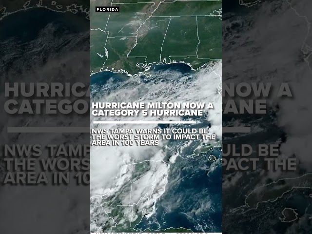 ⁣Hurricane Milton strengthens to catastrophic Category 5 as it heads for Florida