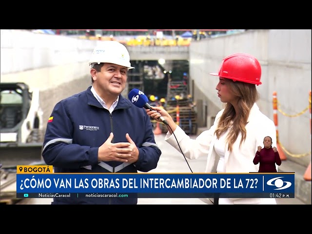 ⁣¿Cuál es el estado de las obras del intercambiador de la calle 72 en Bogotá?