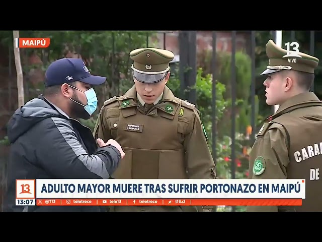 ⁣Conductor murió tras sufrir portonazo en Maipú