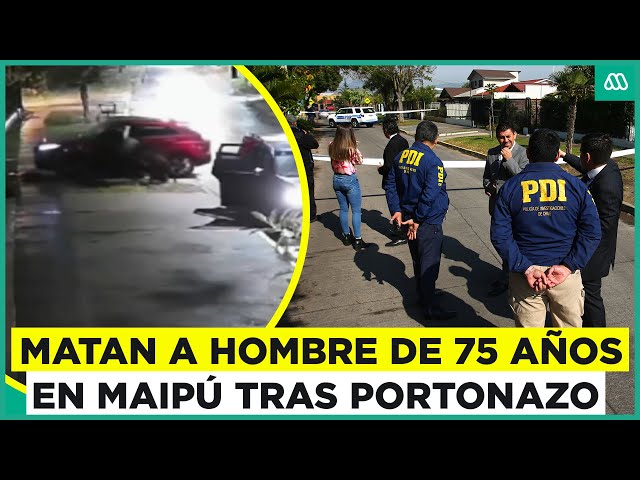 ⁣Hombre de 75 años muere en violento portonazo en Maipú