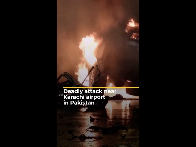 ⁣Deadly attack near Karachi airport in Pakistan | AJ #shorts