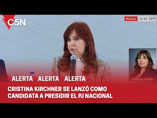 ⁣CRISTINA KIRCHNER se postuló como CANDIDATA a ser PRESIDENTA del PJ