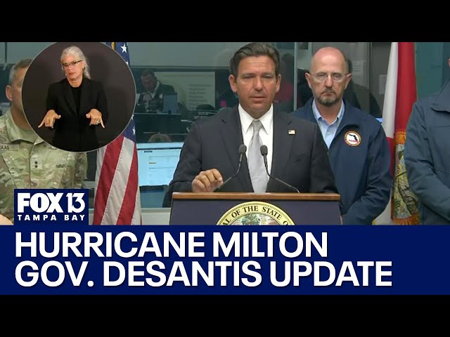 ⁣Hurricane Milton: Governor Ron DeSantis update on 'horrendous' storm