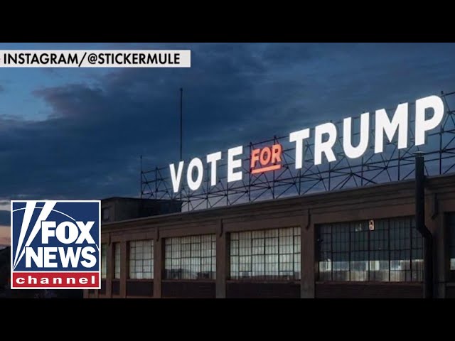 ⁣Giant Trump sign triggers lawsuit by Democrat mayor