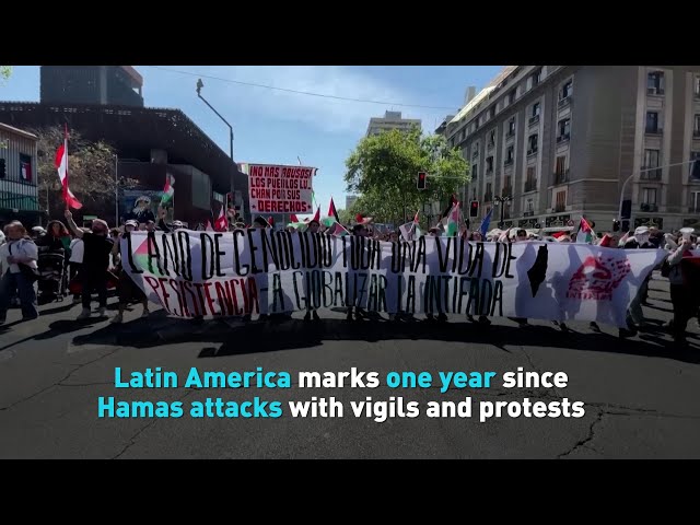 ⁣Latin America marks one year since Hamas attacks with vigils and protests