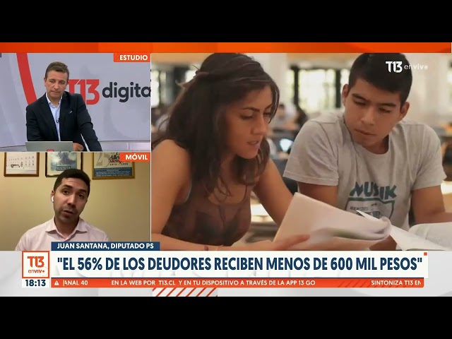 ⁣Diputado Santana y CAE: "El 56% de los deudores reciben menos de 600 mil pesos"