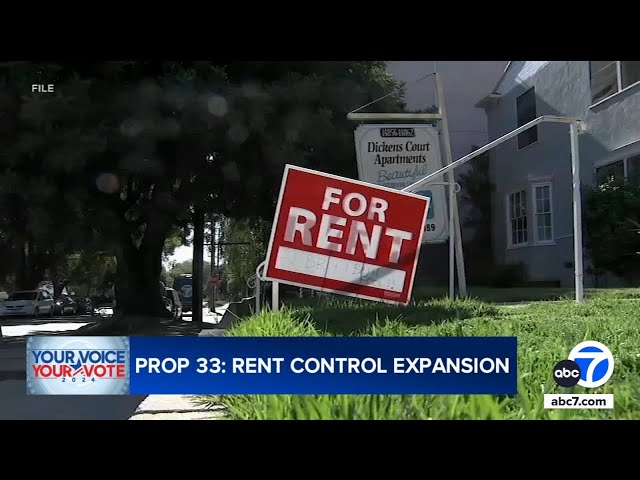 ⁣What is Prop 33? A look at California's ballot measure on expanding rent control