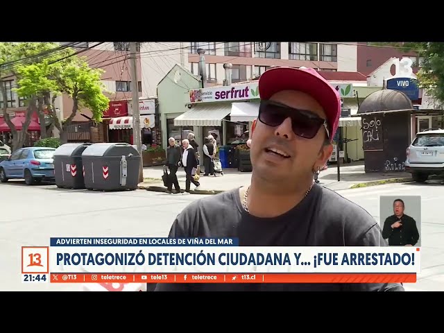 ⁣Fue arrestado tras colaborar en detención ciudadana en Viña del Mar