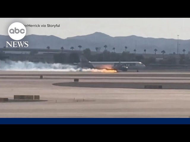 ⁣Authorities investigate after Frontier flight catches fire during emergency landing