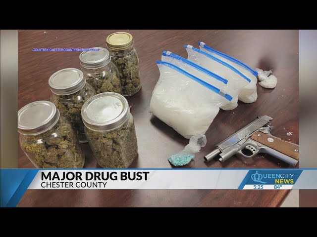 ⁣Pill press, 4 pounds of drugs found in home during a major drug bust in Chester County