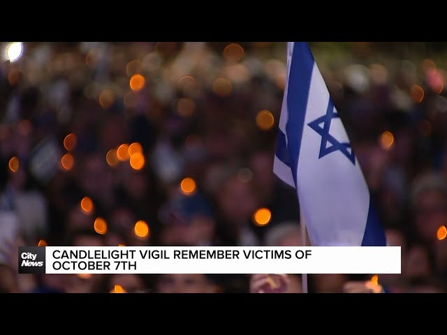 ⁣Candlelight vigil marks October 7 anniversary