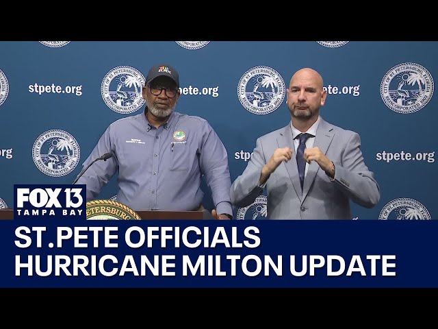 ⁣St. Pete officials provide Hurricane Milton update