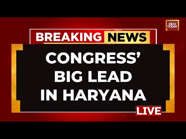 ⁣LIVE: Haryana Results LIVE Update | Congress Takes Big Lead In Haryana | Haryana Election Results