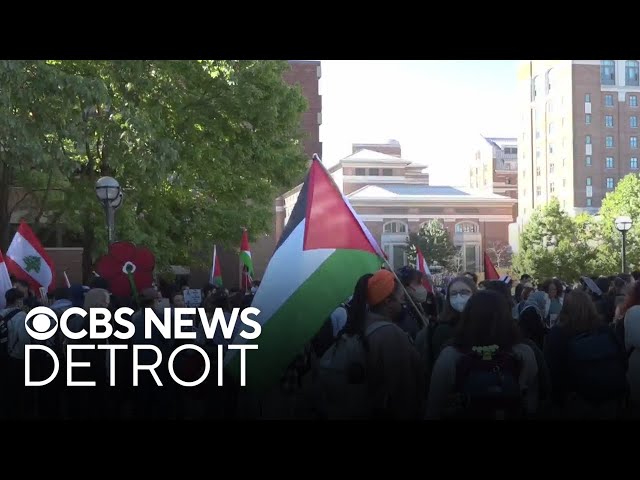 ⁣University of Michigan students mark 1 year since Oct. 7 attack