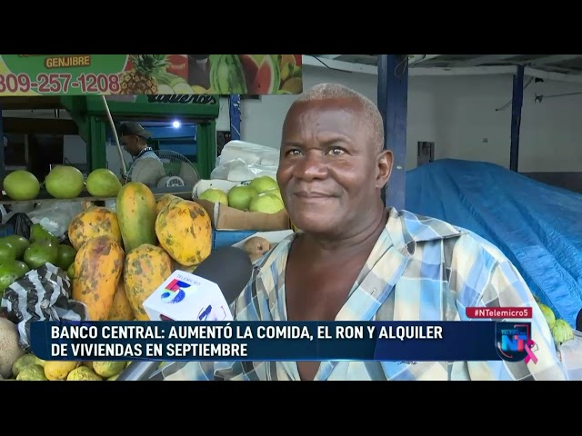 ⁣Banco Central: Aumentó la comida, el ron y alquiler de viviendas en septiembre