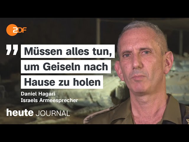 ⁣heute journal vom 07.10.2024 Gedenktag Israel, Gespräch Israels Militärsprecher, Kühnert Rücktritt