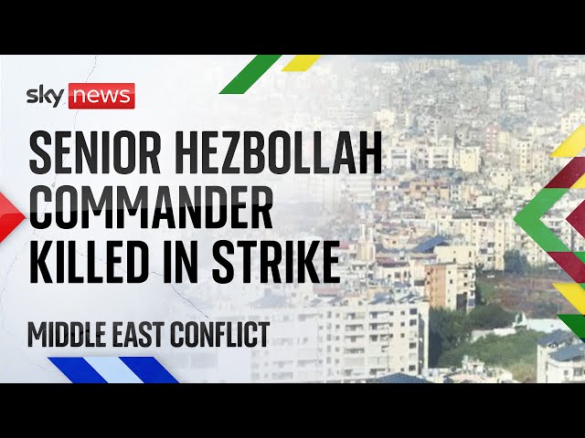 ⁣Watch live: Hezbollah commander killed in Beirut strike, Israel Defence Forces say