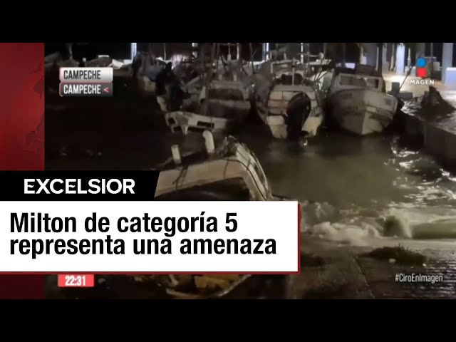 ⁣Huracán Milton: se convierte en "extremadamente peligrosa" de categoría 5