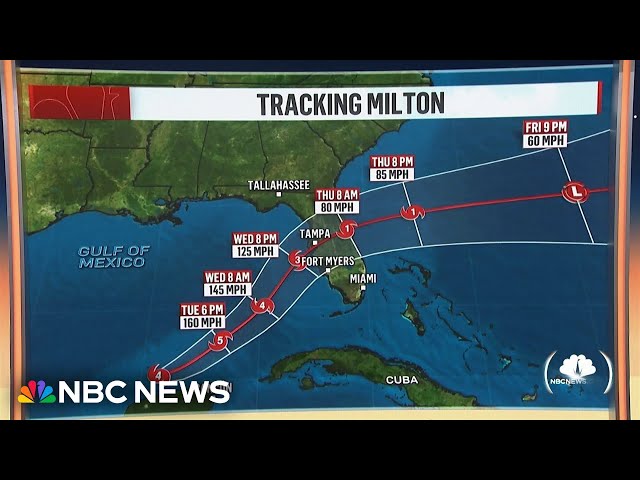 ⁣Tracking Hurricane Milton as it heads toward Florida