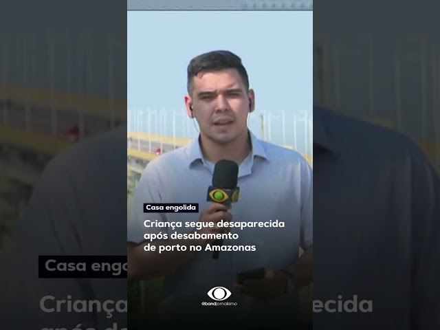 ⁣Criança segue desaparecida após desabamento de porto no Amazonas #shorts