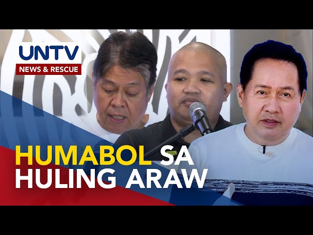 ⁣Quiboloy, ‘Bikoy’, at ex-Sen. Pangilinan, kabilang sa mga humabol sa huling araw ng COC filing