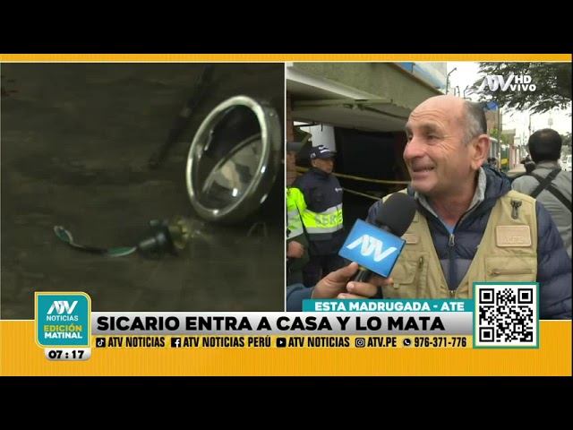 ⁣Ate: Sicario entra a casa en moto, acaba con la vida de su víctima y persigue a testigos