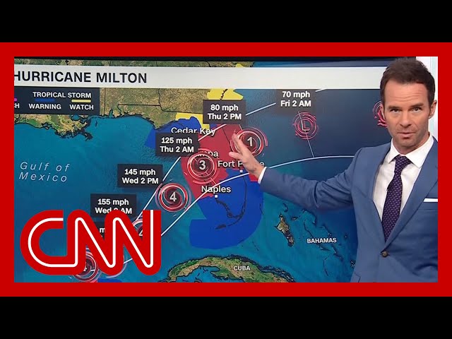 ⁣Meteorologist shows where Milton surge could be worst