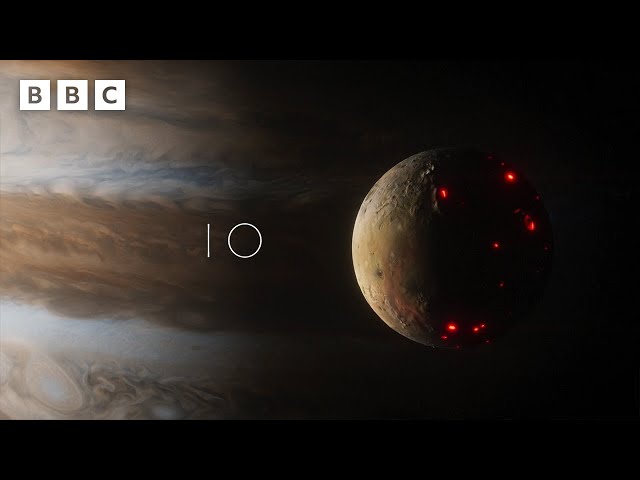 ⁣Jupiter's moon, Io – the most volcanic world in the solar system - BBC