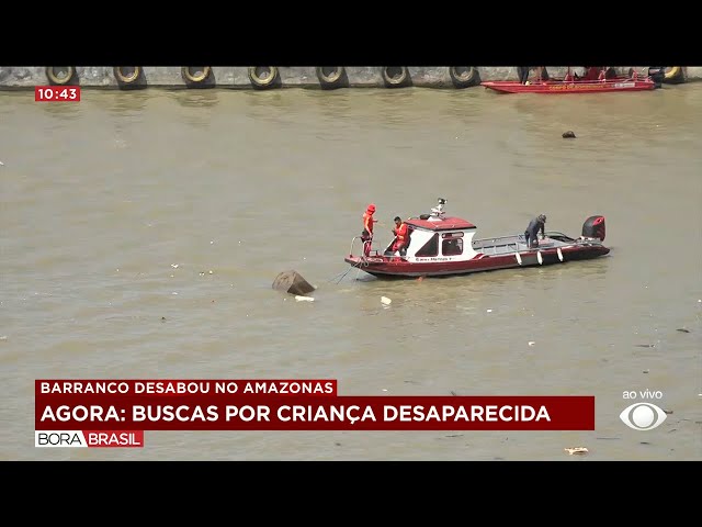 ⁣Parte da estrutura de porto foi comprometida devido deslizamento no AM