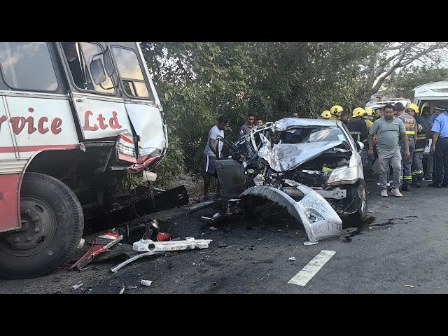 ⁣Trois blessés graves dans une collision entre un bus et une voiture à Forbach