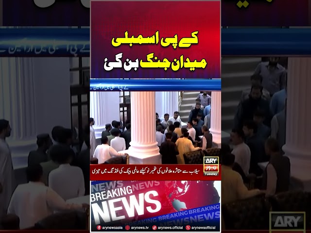 ⁣KP Assembly Maidan-e-Jang Ban Gai #arynews #kpassembly #aliamingandapur #fighting #clash #pti #pmln