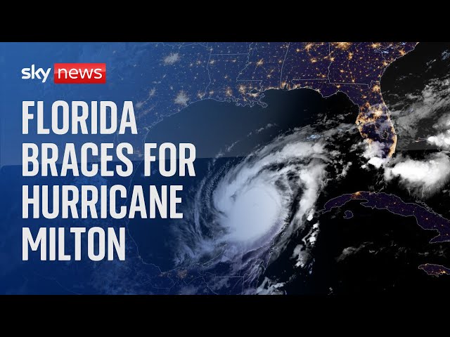 ⁣Watch live: People in Florida prepare for Hurricane Milton as it heads towards the US state