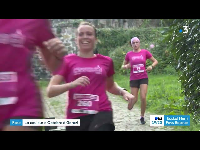 ⁣Pays basque : Garazi se pare de rose contre le cancer du sein