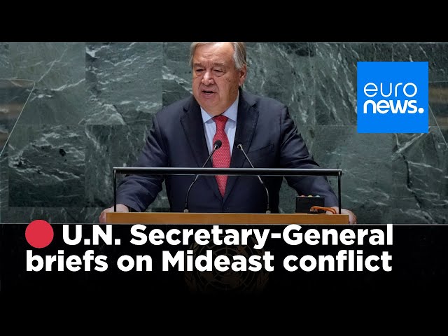 ⁣ LIVE - UN Secretary-General Guterres on Mideast conflict | euronews 