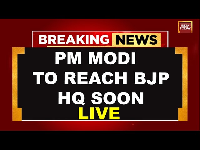 ⁣PM Modi Live: PM Narendra Modi Arrives At BJP Headquarter After Election Results | India Today Live