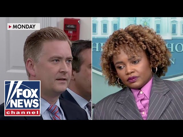 ⁣Peter Doocy left stunned by Karine Jean-Pierre