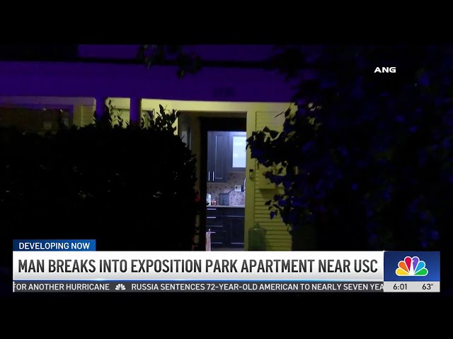 ⁣Man breaks into Exposition Park apartment near USC