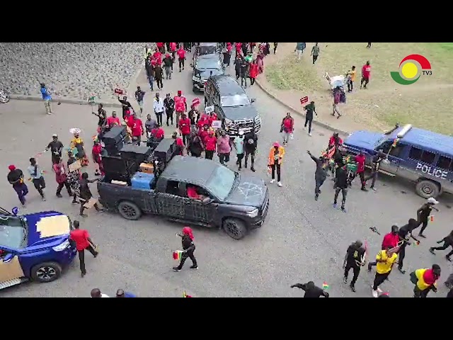 ⁣Anti-LGBTQ activists protest march in Accra Oct. 8