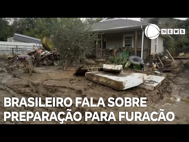 ⁣Brasileiro que mora na Flórida fala sobre preparação para chegada do furacão Milton