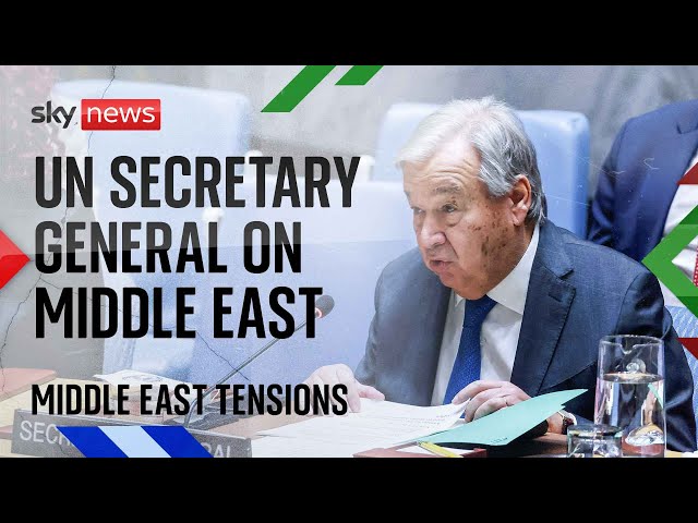 ⁣Watch live: UN Secretary General Antonio Guterres speaks to Security Council on Middle East conflict